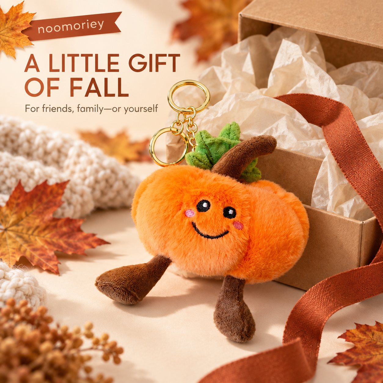 Adorable Pumpkin Family Soft Plush Collectable Stuffed Animal Halloween Fall Autumn Harvest Decoration Gifts