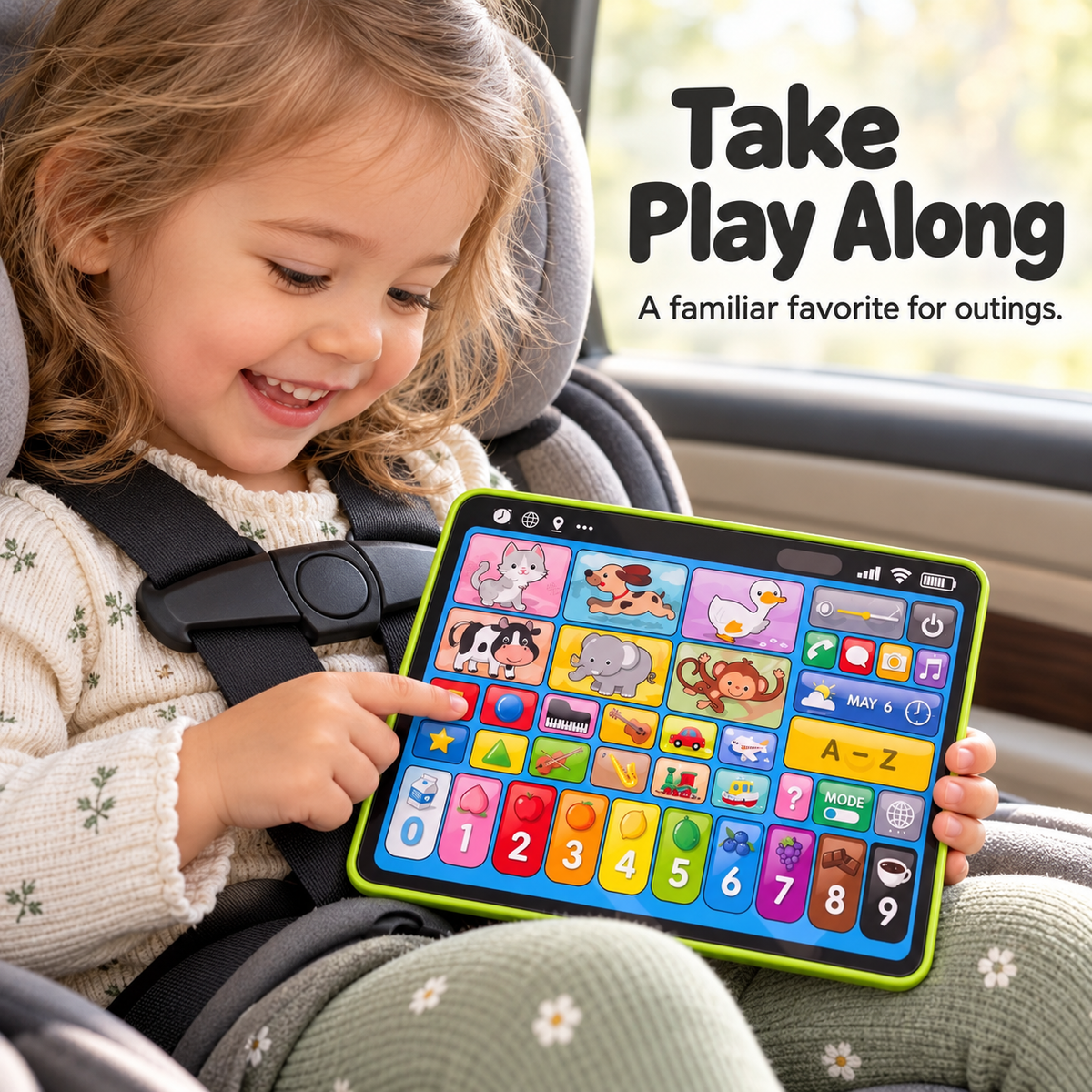 🎁 Trilingual Kids Learning Tablet Toy – English, Spanish & French with Music & Interactive Play– A Colorful Christmas Gift 🎁