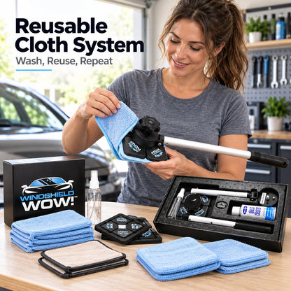 Dual Magnetic Car Windshield Cleaner | Streak-Free Auto Glass Cleaning Kit
