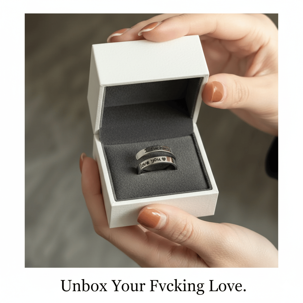 💍 "I Fucking Love You" Sterling Silver Handmade Adjustable Ring | Wear Your Unapologetic Love Loud and Proud❤️