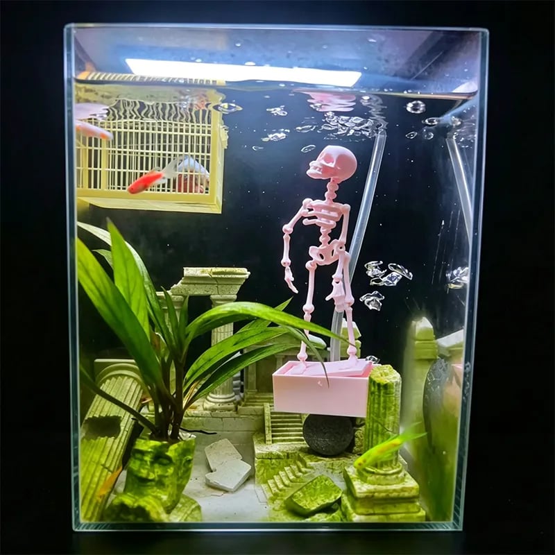 Dancing Skeleton Aquarium Bubbler