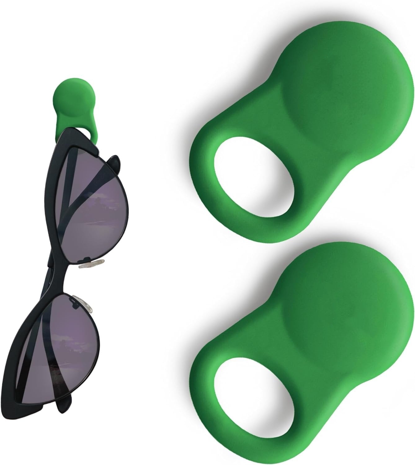 Glasses Clips (2-pack) - Magnetic Glasses Holder for Clothes, Eyewear Strap Alternative, ID Badge Holder
