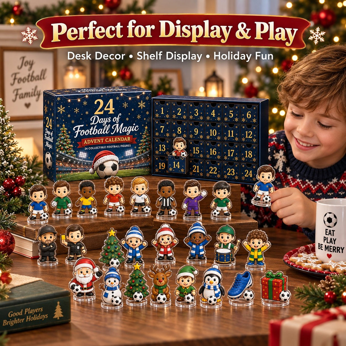 24-Day Christmas Advent Calendar | Football Team Collectible Figures