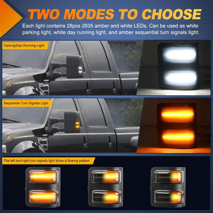 Switchback LED Truck Mirror Lights