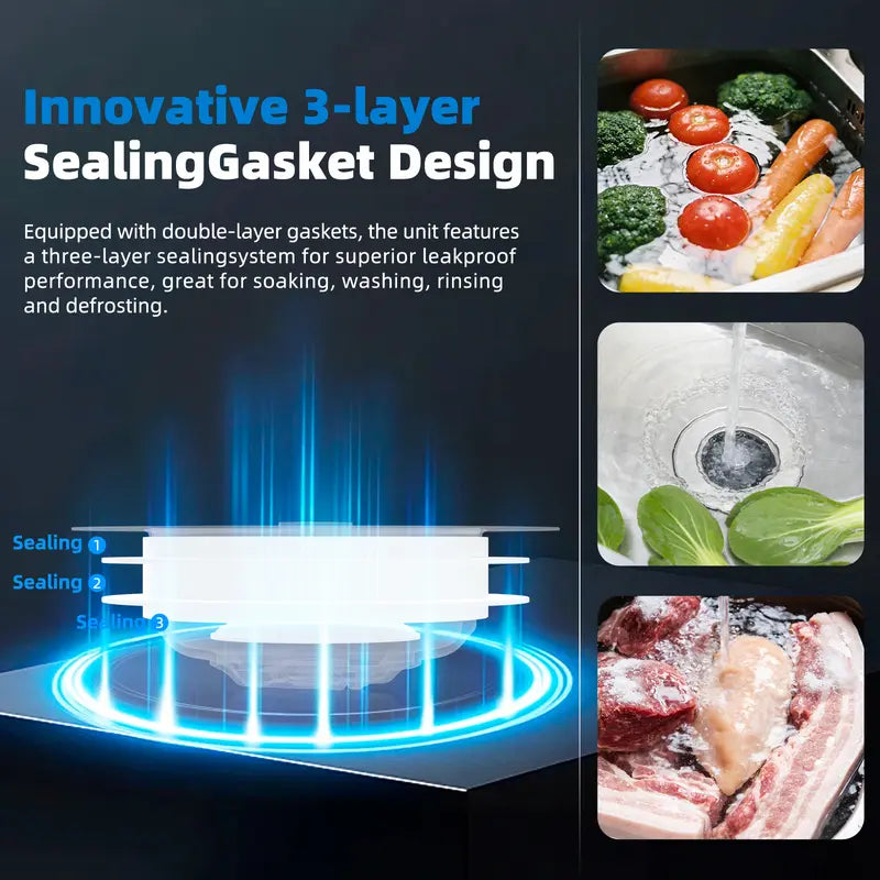 Upgraded 3 in 1 Kitchen Sink Drain Strainer