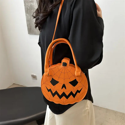 Spooky Jack-O-Lantern Pumpkin Crossbody Bag