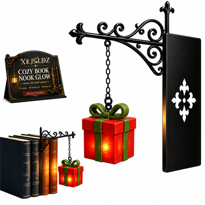 📚 Hanging‑Style Xmas Shelf Lamp, Santa / Reindeer / Snowman For Cozy Reading Nook Holiday Styling