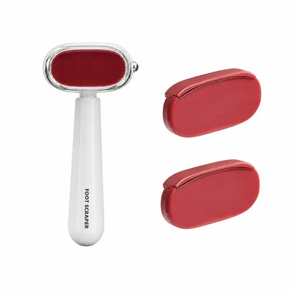 Dual‑Sided Foot Callus Remover, Replaceable Stainless Steel Blade Foot Scraper