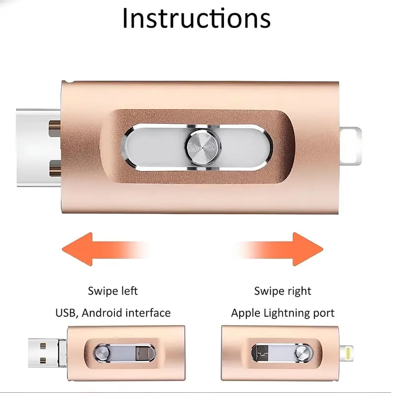 🎁 Hot Sale Promotion 49% OFF🔥4-in-1 USB3.0 OTG Flash Drive with Type-C Adapter