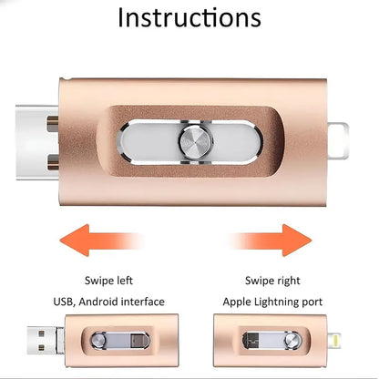 🎁 Hot Sale Promotion 49% OFF🔥4-in-1 USB3.0 OTG Flash Drive with Type-C Adapter