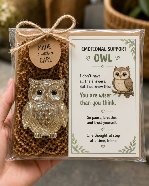 💌 Emotional Support Animal – Meaningful Encouragement Keepsake with Message Card & Gift-Ready Packaging ✨