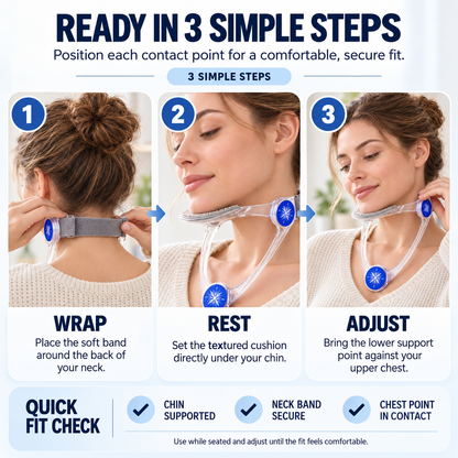 ✨Hands-Free Wearable Head Support – 360° Adjustable & Foldable