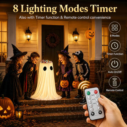 Halloween Glow-in-the-Dark Ghost Candy Holder Bowl