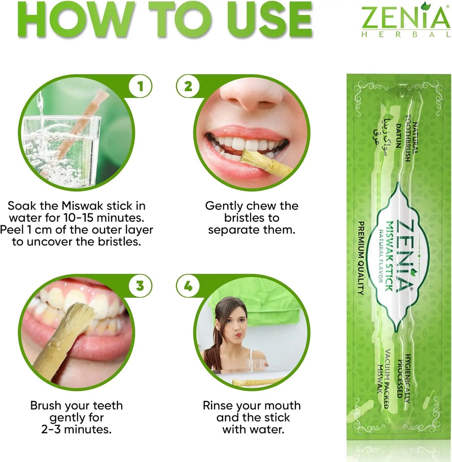 💥Huge Savings 49% OFF｜Thin Zenia Sewak Miswak Natural Toothbrush Sticks, All‑Natural Oral Cleaning Care Sticks