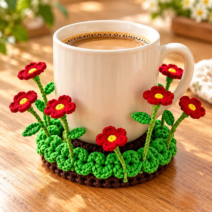 🌸50% OFF🌸Handmade Crochet Floral Coaster | Everlasting Table Art 🌸