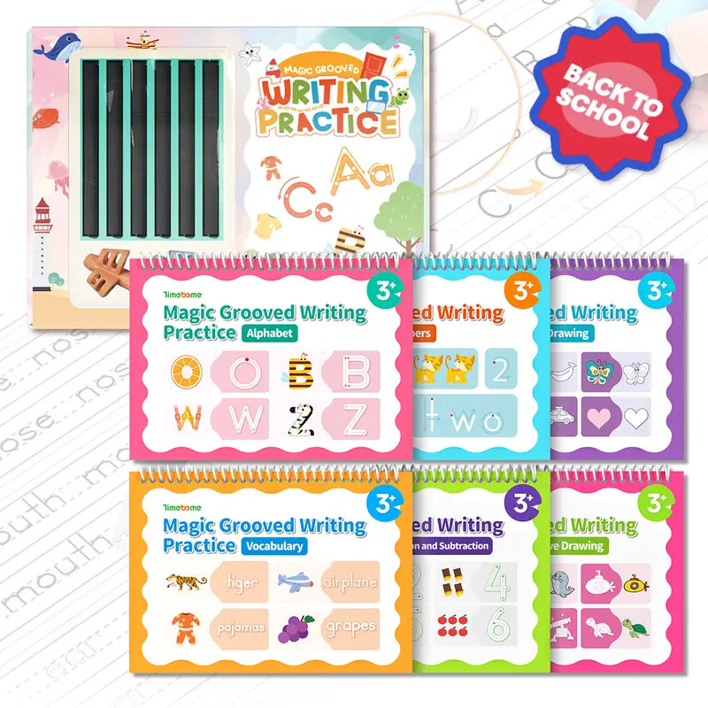Reusable Grooved Handwriting Workbook for Kids