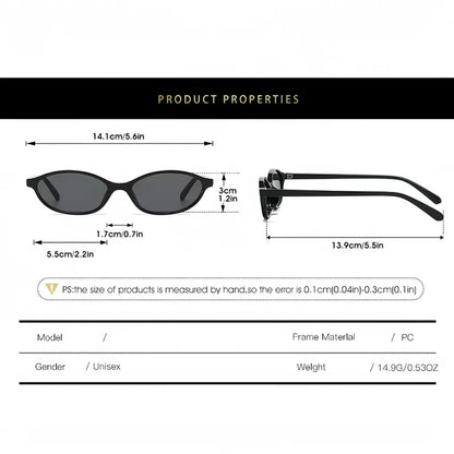🕶️☀️3 PCS Retro Oval Sunglasses for Women Chic Cat Eye 90s Sunnies