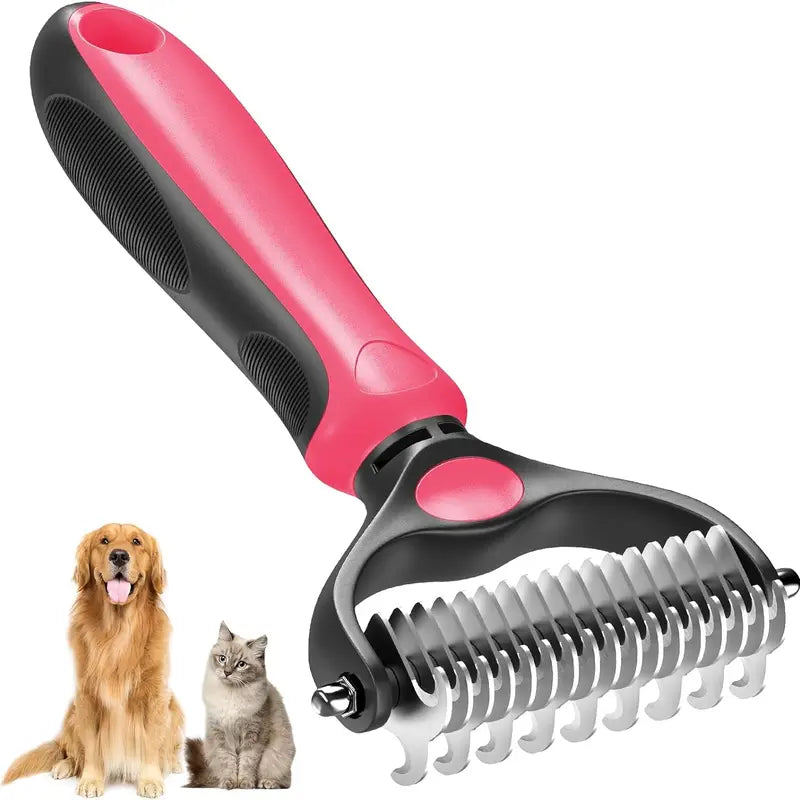 The Last Brush You'll Ever Need 🐾🐱 Double-Sided Pet Grooming Rake