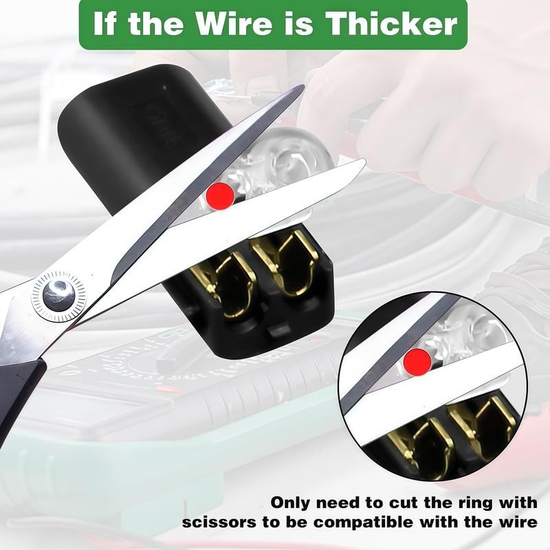 50 PCS Fast-Fit 2-Pin Double-Wire Plug-in Connectors