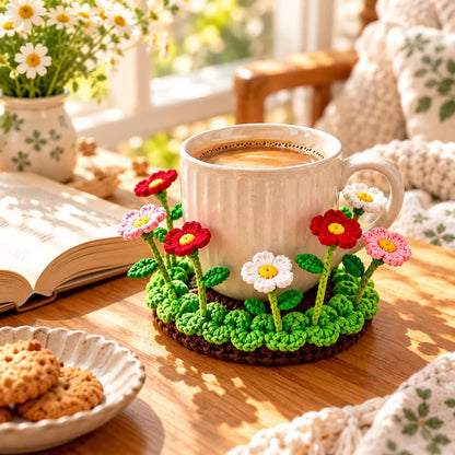 Handmade Crochet Floral Coaster | Everlasting Table Art 🌸