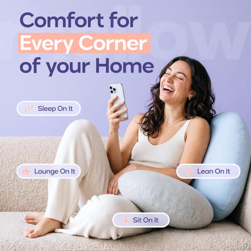 🪨Mellow CloudCool & Lush Pebble Pillow | Washable Removable Cover Cushion