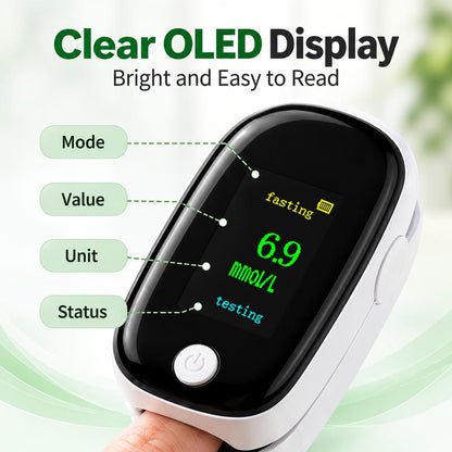 Noninvasive Blood Glucose Monitor,Displays test results within 5 seconds,Health Monitoring Devices with LED Displays—The Perfect Gift for Seniors