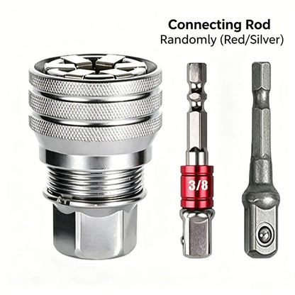 Multi-Function Universal Socket Wrench Tool - Universal Maintenance Tool, Adjustable Universal Socket Wrench, Universal Socket Tool for 3/8" Drive Ratchet Torque Wrench & Power Drill (Connecting rod random color) Fathers Day Gift