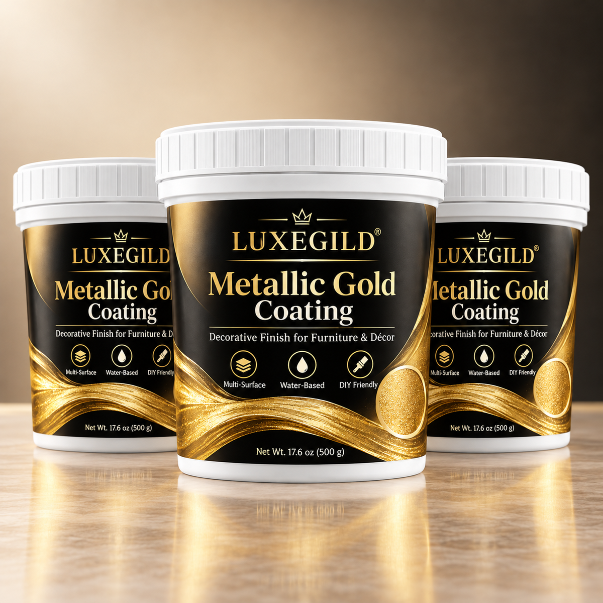 ✨ Metallic Gold Coating – Luxury DIY Finish for Furniture & Home Décor