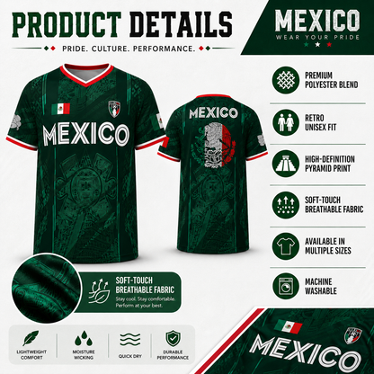 2026 Mexico Chichén Itzá Football Jersey ⚽ Vintage Pyramid Design | Limited Edition Fan