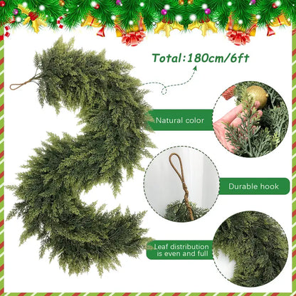 6FT Real Touch Artificial Cedar Garlands