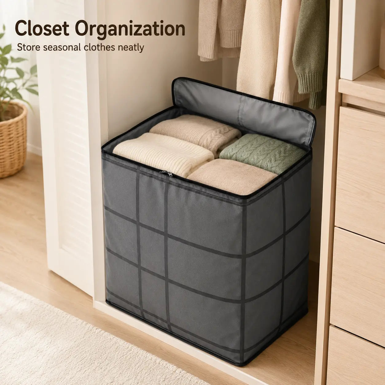 🔥 LAST DAY 50% OFF! 🏠 XXL 210L Storage Bag – Large Capacity Moving & Closet Organizer for Quilts, Bedding & Sweaters