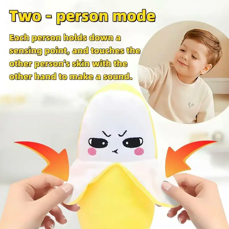 Banana Plush Toy-USB Rechargeable Electric Motion Sensor Music Interactive Toy