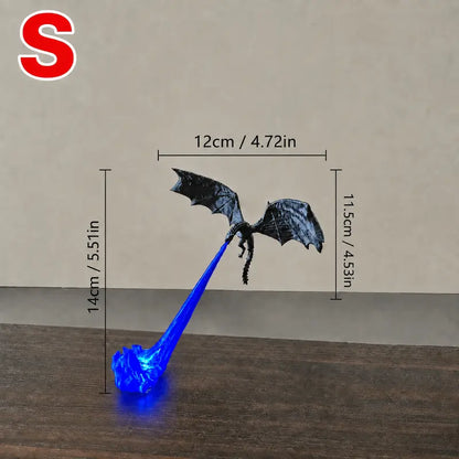 3D Printed Dragon Flame Book Nook with Light Mystical