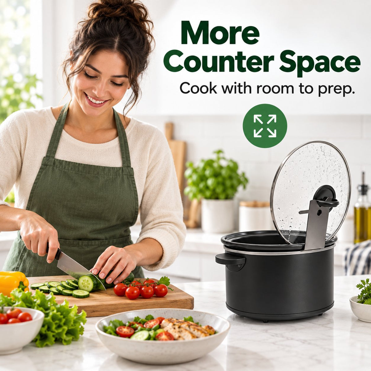 🔥LAST DAY 50% OFF - 🍳Multifunctional Anti-Slip Cooker Lid Stand - Space-Saving Kitchen Counter Organizer