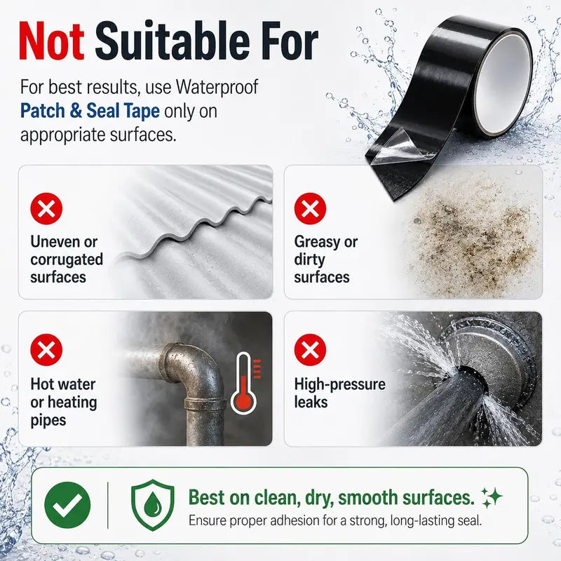 ✨Heavy-Duty Waterproof Seal Repair Tape – Strong Adhesive Leak Patch for Roof & RV