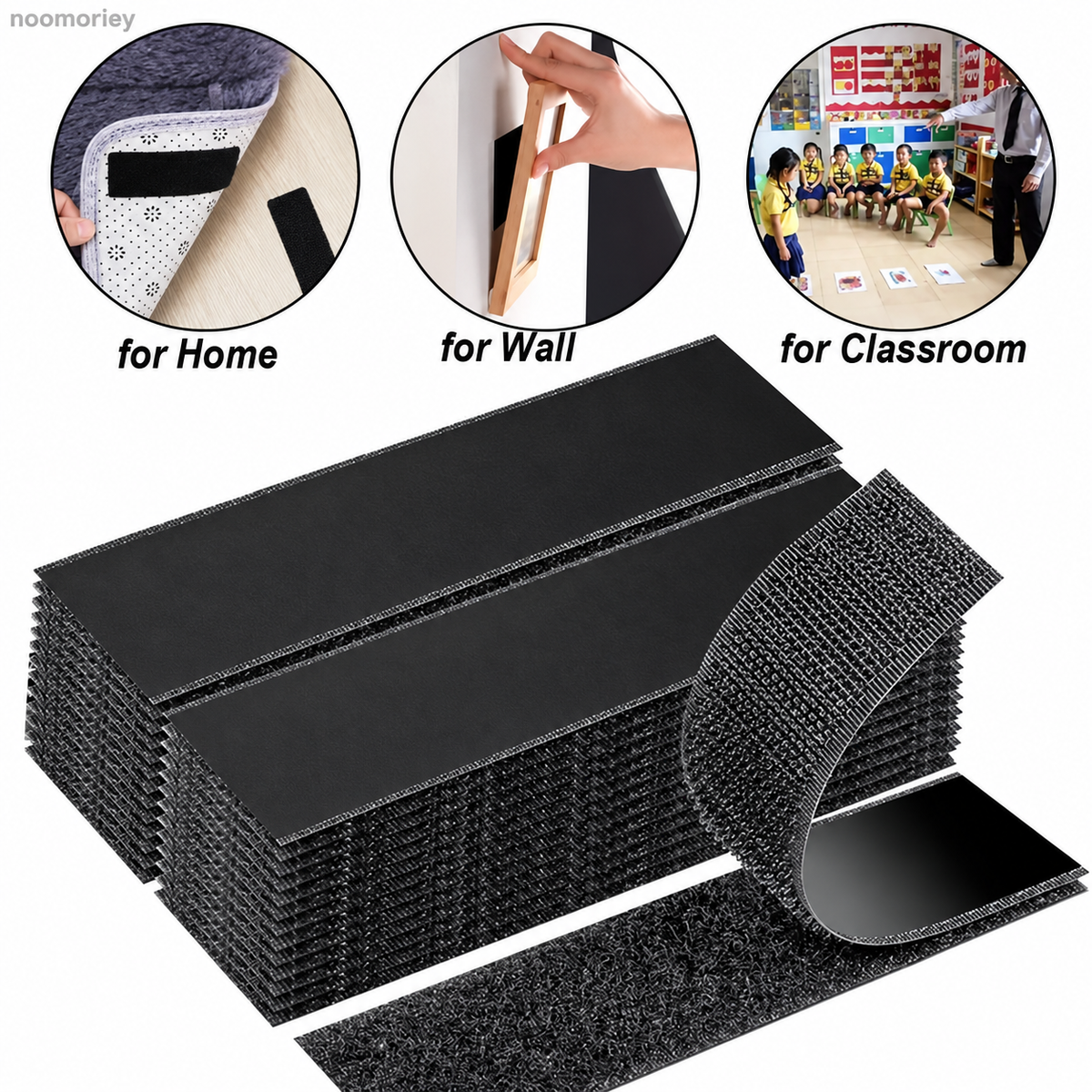 🔗 Heavy-Duty Self-Adhesive Hook & Loop Strips – Reusable, Water-Resistant & Cut-to-Fit