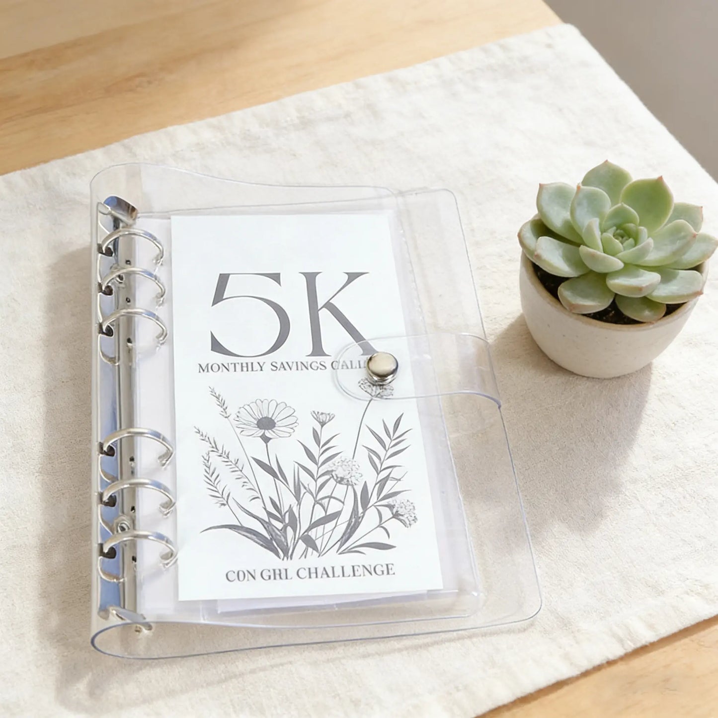 A6 12-Month Money Saving Binder with Cash Envelopes