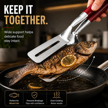 BUY 1 GET 1 FREE🍳 2-in-1 Stainless Steel Spatula Tongs – Grip, Flip & Serve