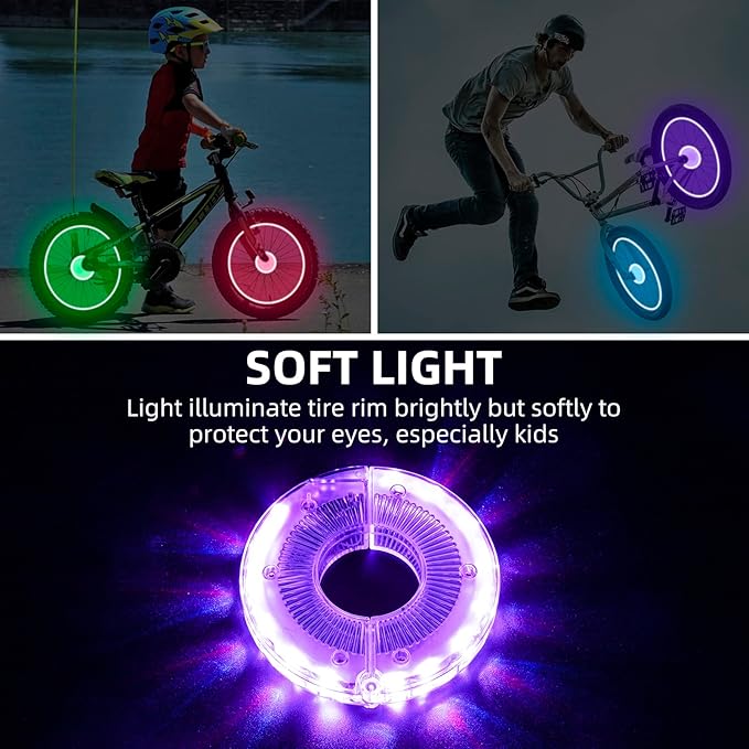 🔥Last Day 49% OFF-Waterproof LED Rechargeable Bike Wheel Hub Lights