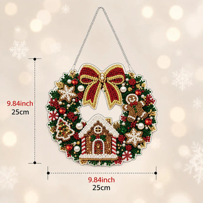 Christmas LED Diamond Painting Wreath Kit