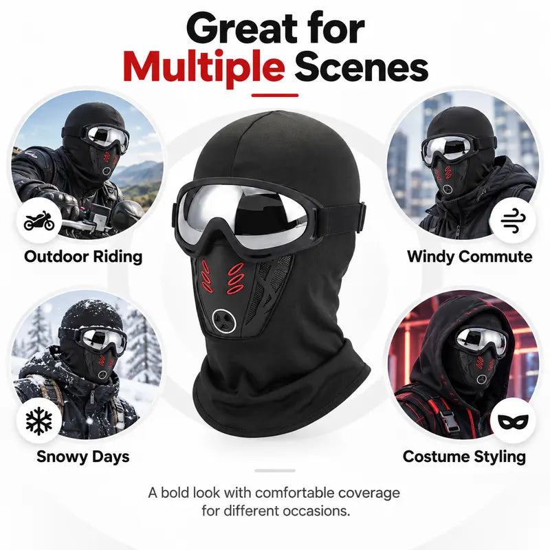 Winter Rider Warm Anti-Haze Balaclava Full Face Mask