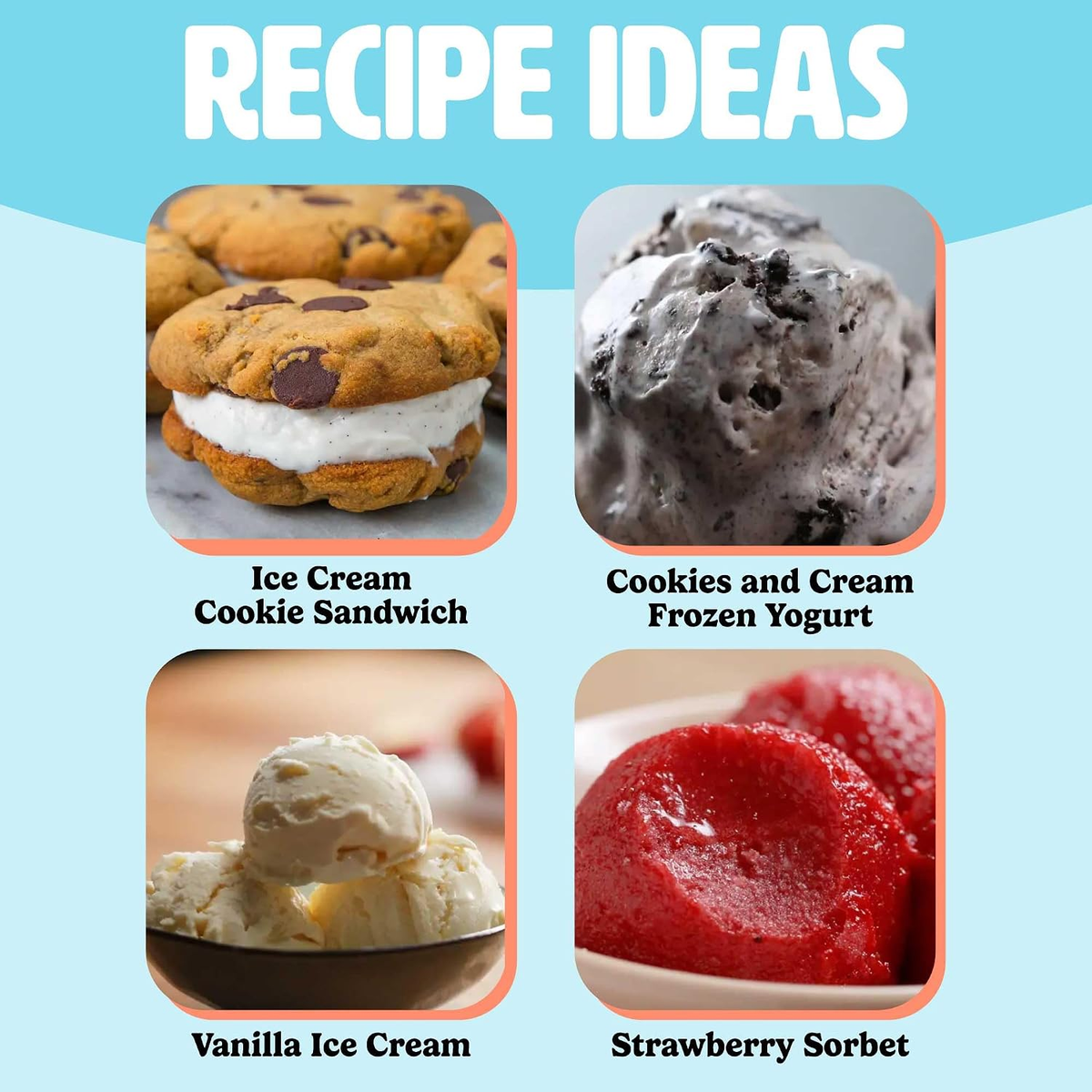 🍓 Compact Homemade Ice Cream Maker – One-Touch Frozen Dessert & Sorbet Machine