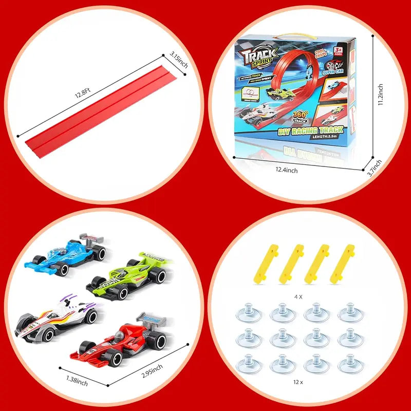 Portable Flex Track Race Car Set