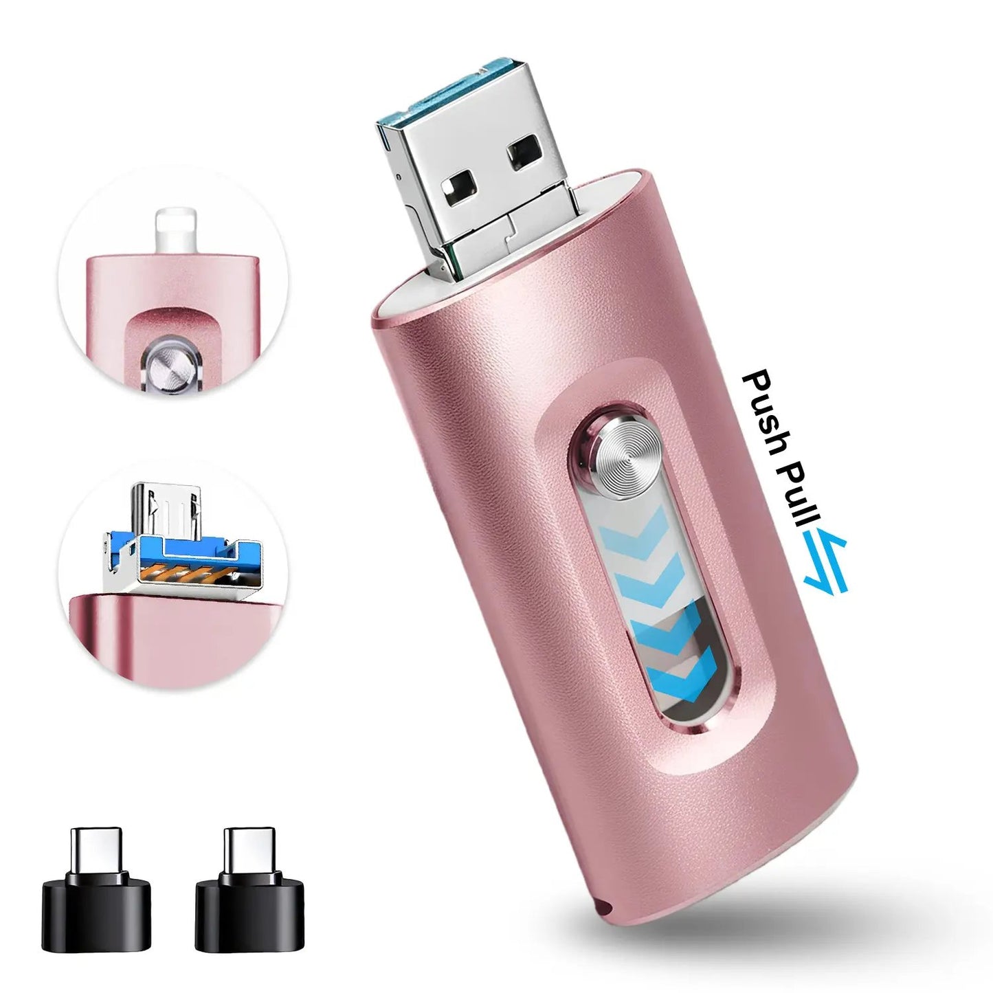 🎁 Hot Sale Promotion 49% OFF🔥4-in-1 USB3.0 OTG Flash Drive with Type-C Adapter