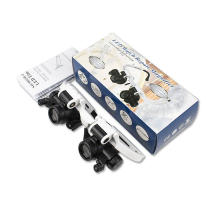 🔬LAST DAY SALE 49%OFF✨ Precision LED Magnifier Glasses – Interchangeable Lenses, Dual LED, Hands-Free 💡