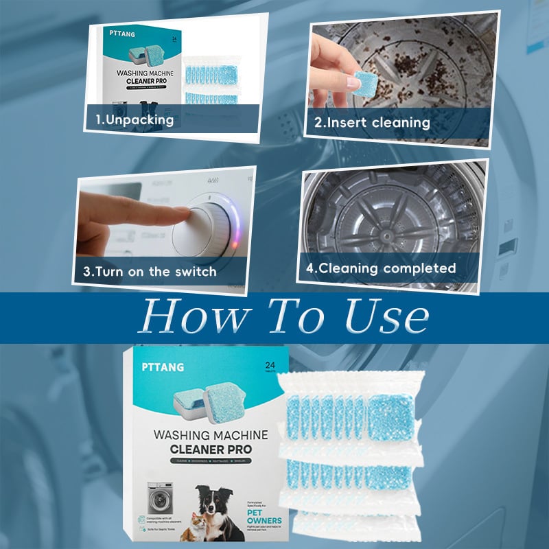 🔥Buy 2 Free Shipping🔥24 PCS Eco-Friendly Washing Machine Cleaner Fights Pet Odors & Hair Build-Up for Fresh Clean Machines