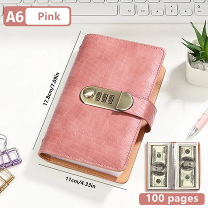 A6 savings notebook, a small financial management book with a lock