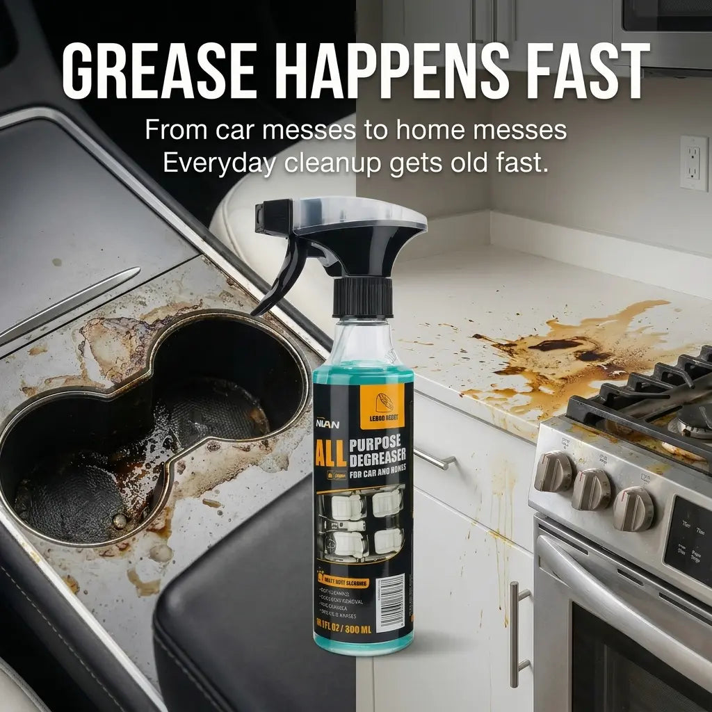Multipurpose Foam Cleaner Spray - Heavy Duty Stain Remover for Car Interiors & Home Surfaces