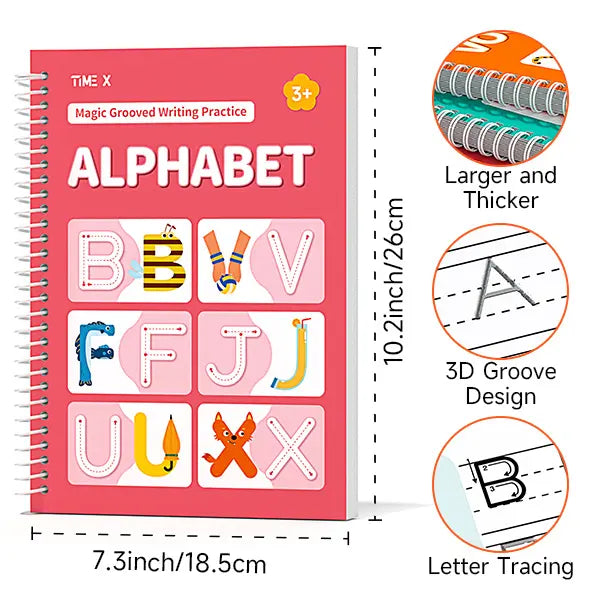 Reusable Grooved Handwriting Workbook for Kids