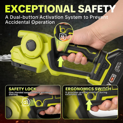【FathersDayGift】Cordless 2-in-1 Grass Shear & Shrub Trimmer, Handheld Electric Hedge Trimmer